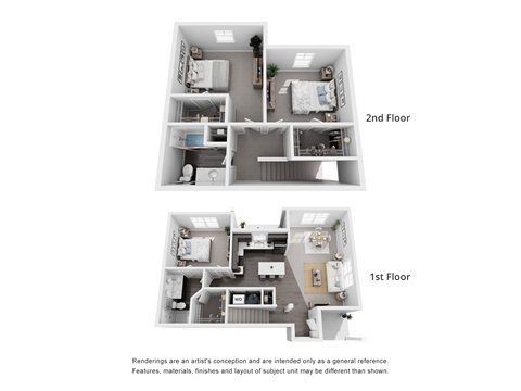 Three bedroom, two bathroom townhome